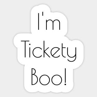 Art Deco Tickety Boo Sticker